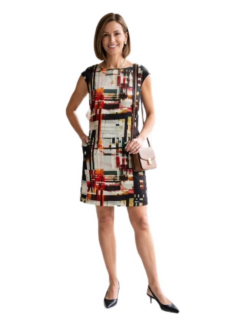 Ted Baker Fully Lined Sleeveless Mini Shift Size 6-8